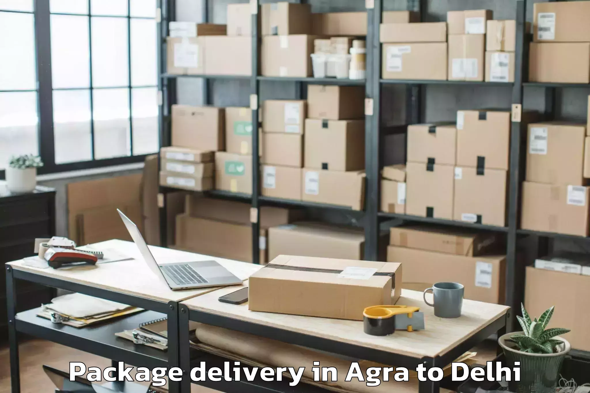 Book Your Agra to V3s East Centre Mall Package Delivery Today